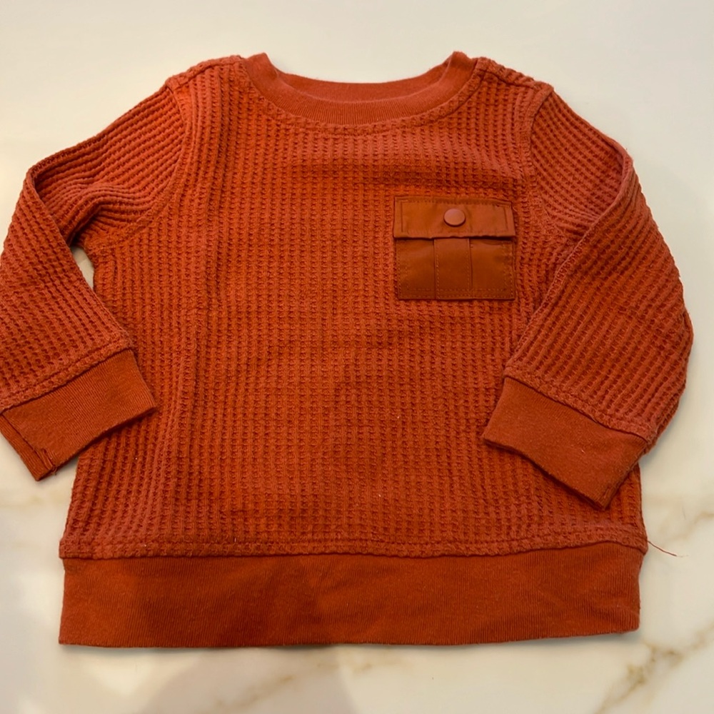 Rusty orange waffle thermal